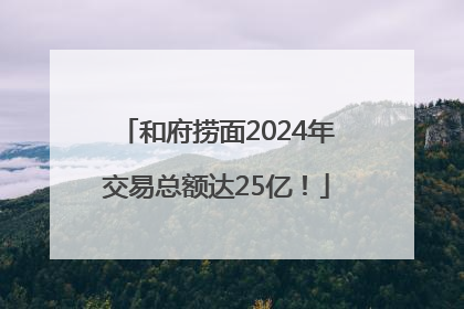 和府捞面2024年交易总额达25亿！