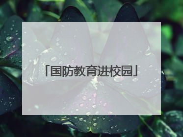 国防教育进校园