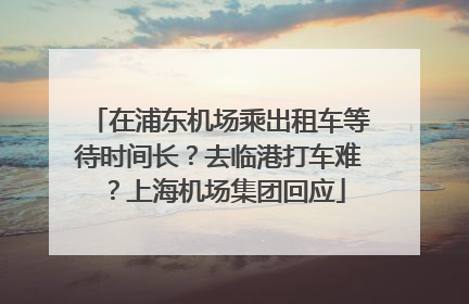 在浦东机场乘出租车等待时间长？去临港打车难？上海机场集团回应