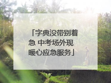 字典没带别着急 中考场外现暖心应急服务