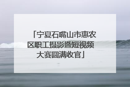 宁夏石嘴山市惠农区职工摄影暨短视频大赛圆满收官