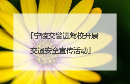 宁陵交警进驾校开展交通安全宣传活动