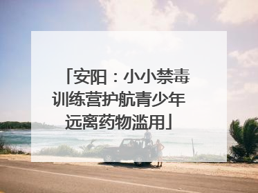 安阳：小小禁毒训练营护航青少年远离药物滥用