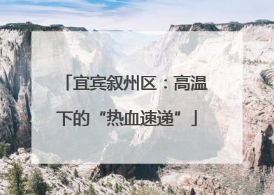 宜宾叙州区：高温下的“热血速递”