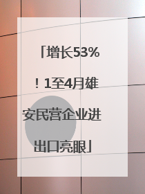 增长53%！1至4月雄安民营企业进出口亮眼