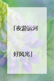 夜游运河好风光
