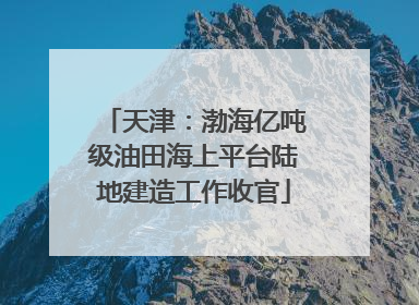 天津：渤海亿吨级油田海上平台陆地建造工作收官