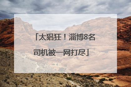 太猖狂！淄博8名司机被一网打尽
