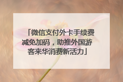 微信支付外卡手续费减免加码，助推外国游客来华消费新活力