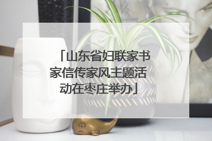 山东省妇联家书家信传家风主题活动在枣庄举办