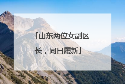 山东两位女副区长，同日履新