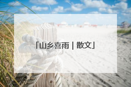 山乡喜雨｜散文