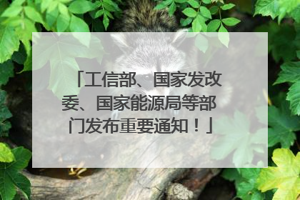 工信部、国家发改委、国家能源局等部门发布重要通知！