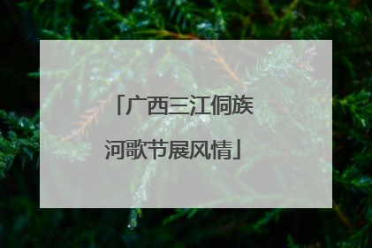 广西三江侗族河歌节展风情