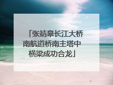 张靖皋长江大桥南航道桥南主塔中横梁成功合龙