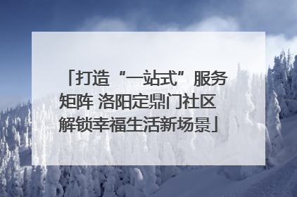 打造“一站式”服务矩阵 洛阳定鼎门社区解锁幸福生活新场景