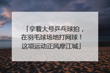 拿着大号乒乓球拍，在羽毛球场地打网球！这项运动正风靡江城