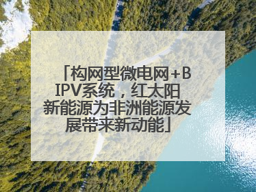 构网型微电网+BIPV系统，红太阳新能源为非洲能源发展带来新动能
