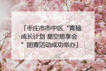 枣庄市市中区“青穗成长计划 星空思享会”团青活动成功举办