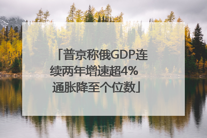 普京称俄GDP连续两年增速超4% 通胀降至个位数
