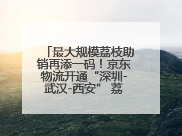 最大规模荔枝助销再添一码！京东物流开通“深圳-武汉-西安” 荔枝全货机航线