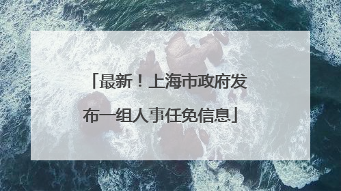 最新!上海市政府发布一组人事任免信息
