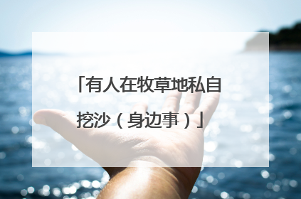 有人在牧草地私自挖沙（身边事）