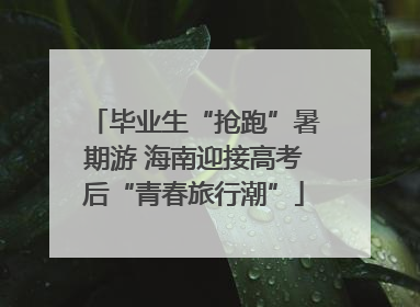 毕业生“抢跑”暑期游 海南迎接高考后“青春旅行潮”