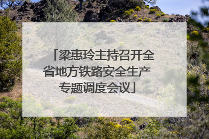 梁惠玲主持召开全省地方铁路安全生产专题调度会议