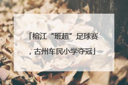 榕江“班超”足球赛，古州车民小学夺冠