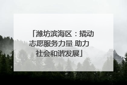 潍坊滨海区：撬动志愿服务力量 助力社会和谐发展