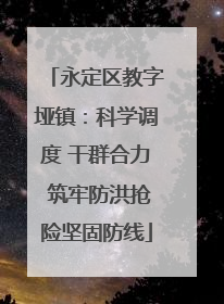 永定区教字垭镇：科学调度 干群合力 筑牢防洪抢险坚固防线
