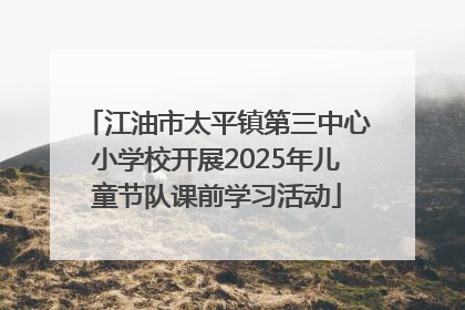 江油市太平镇第三中心小学校开展2025年儿童节队课前学习活动