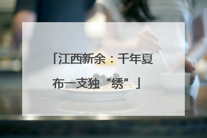 江西新余：千年夏布一支独“绣”