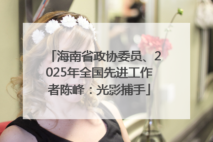 海南省政协委员、2025年全国先进工作者陈峰：光影捕手