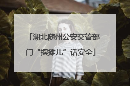 湖北随州公安交管部门“摆摊儿”话安全