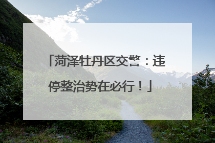菏泽牡丹区交警：违停整治势在必行！
