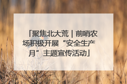 聚焦北大荒｜前哨农场积极开展“安全生产月”主题宣传活动