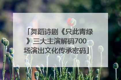 舞蹈诗剧《只此青绿》三大主演解码700场演出文化传承密码
