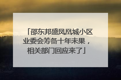 邵东邦盛凤凰城小区业委会筹备十年未果，相关部门回应来了