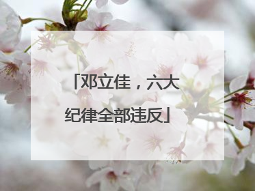 邓立佳，六大纪律全部违反