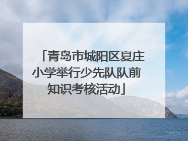 青岛市城阳区夏庄小学举行少先队队前知识考核活动