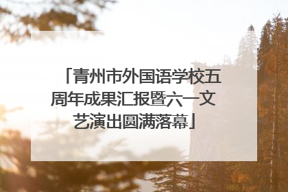 青州市外国语学校五周年成果汇报暨六一文艺演出圆满落幕