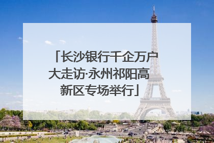 长沙银行千企万户大走访·永州祁阳高新区专场举行