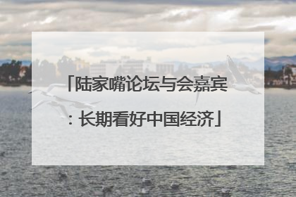 陆家嘴论坛与会嘉宾：长期看好中国经济