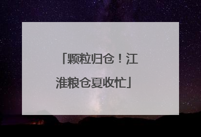 颗粒归仓！江淮粮仓夏收忙