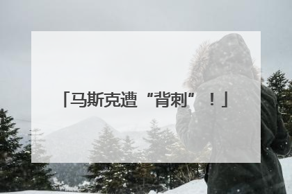 马斯克遭“背刺”！