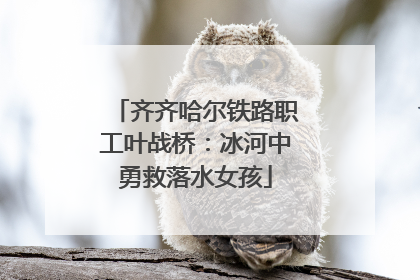 齐齐哈尔铁路职工叶战桥：冰河中勇救落水女孩