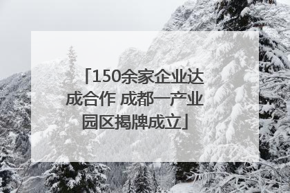 150余家企业达成合作 成都一产业园区揭牌成立