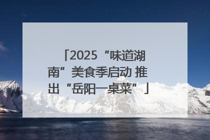 2025“味道湖南”美食季启动 推出“岳阳一桌菜”